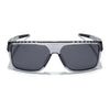 Wayfarer Polarized Sunglasses | Black Lens | Grey Frame - PMG6804