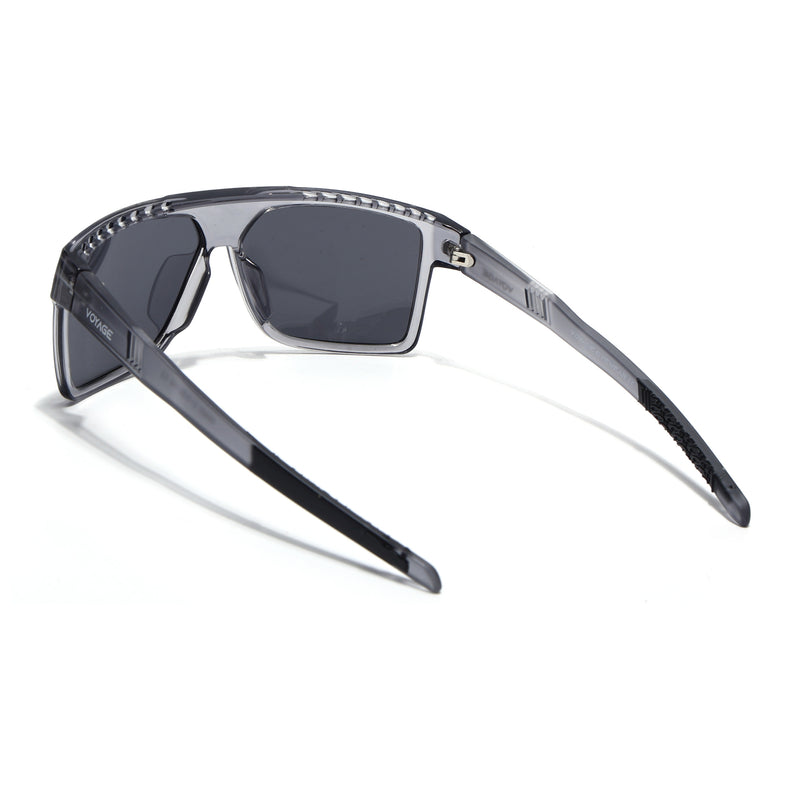 Wayfarer Polarized Sunglasses | Black Lens | Grey Frame - PMG6804