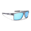 Wayfarer Polarized Sunglasses | Blue Lens | Matt Grey Frame - PMG6805