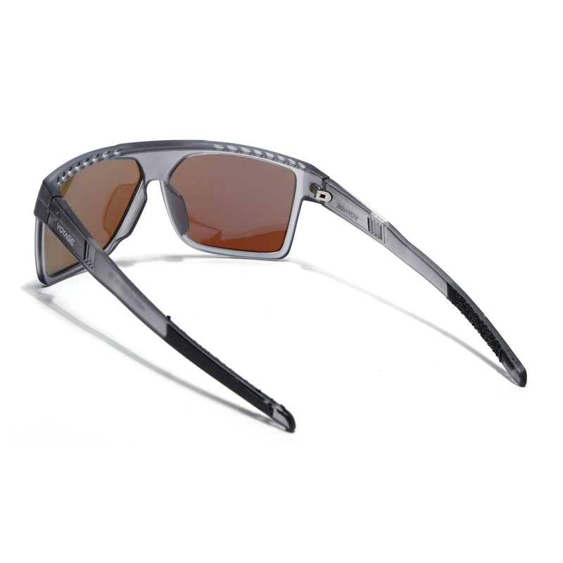 Wayfarer Polarized Sunglasses | Blue Lens | Matt Grey Frame - PMG6805