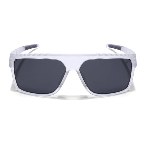 Wayfarer Polarized Sunglasses | Black Lens | Transparent Frame - PMG6807