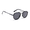 Round Polarized Sunglasses for Men & Women (Black Lens | Black Frame - VOYLB04-C1)