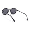 Round Polarized Sunglasses for Men & Women (Black Lens | Black Frame - VOYLB04-C1)