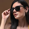Dunk Matte Black Wayfarer Polarized Sunglasses | Black Lens - PMG5249