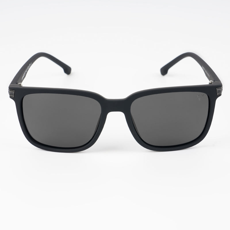 Dunk Matte Black Wayfarer Polarized Sunglasses | Black Lens - PMG5249