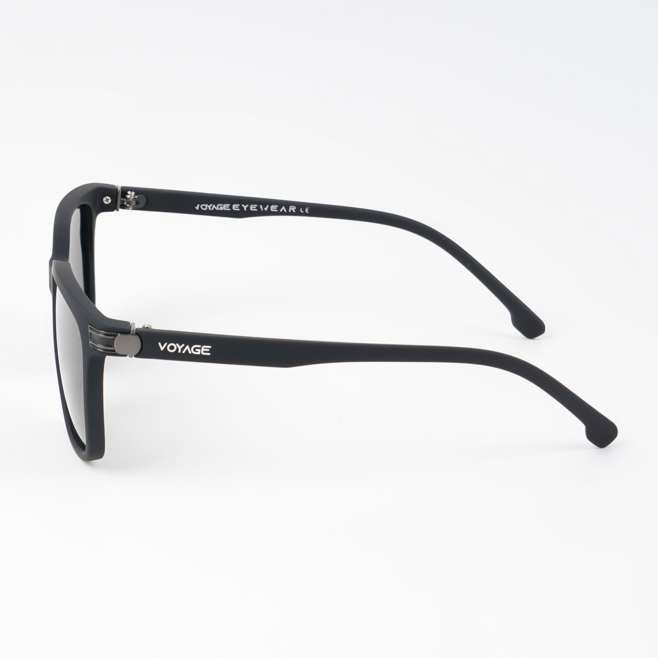 Voyage Exclusive Wayfarer Polarized Sunglasses for Men & Women (Black Lens | Matt Black Frame - PMG5249)