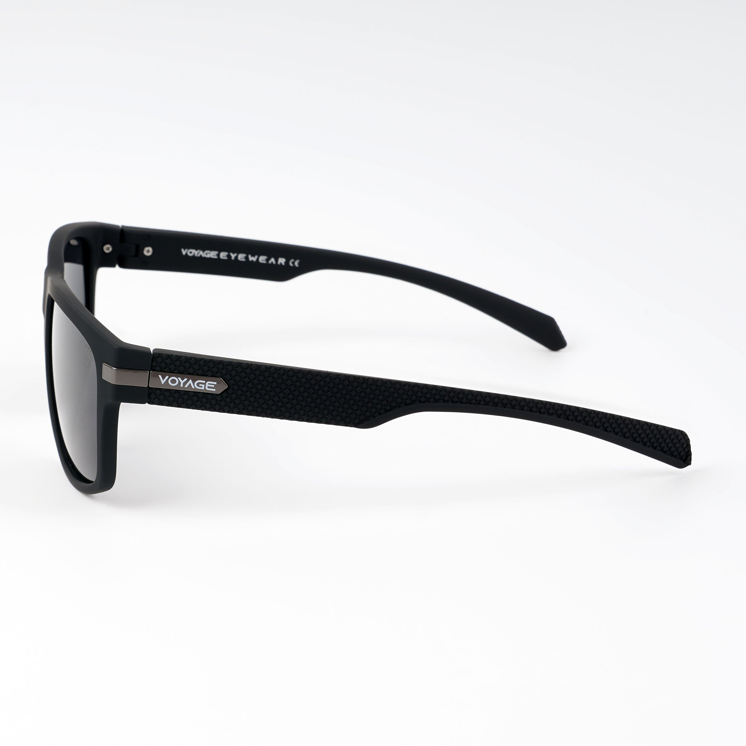 Voyage Exclusive Wayfarer Polarized Sunglasses for Men & Women (Black Lens | Matt Black Frame - PMG5251)
