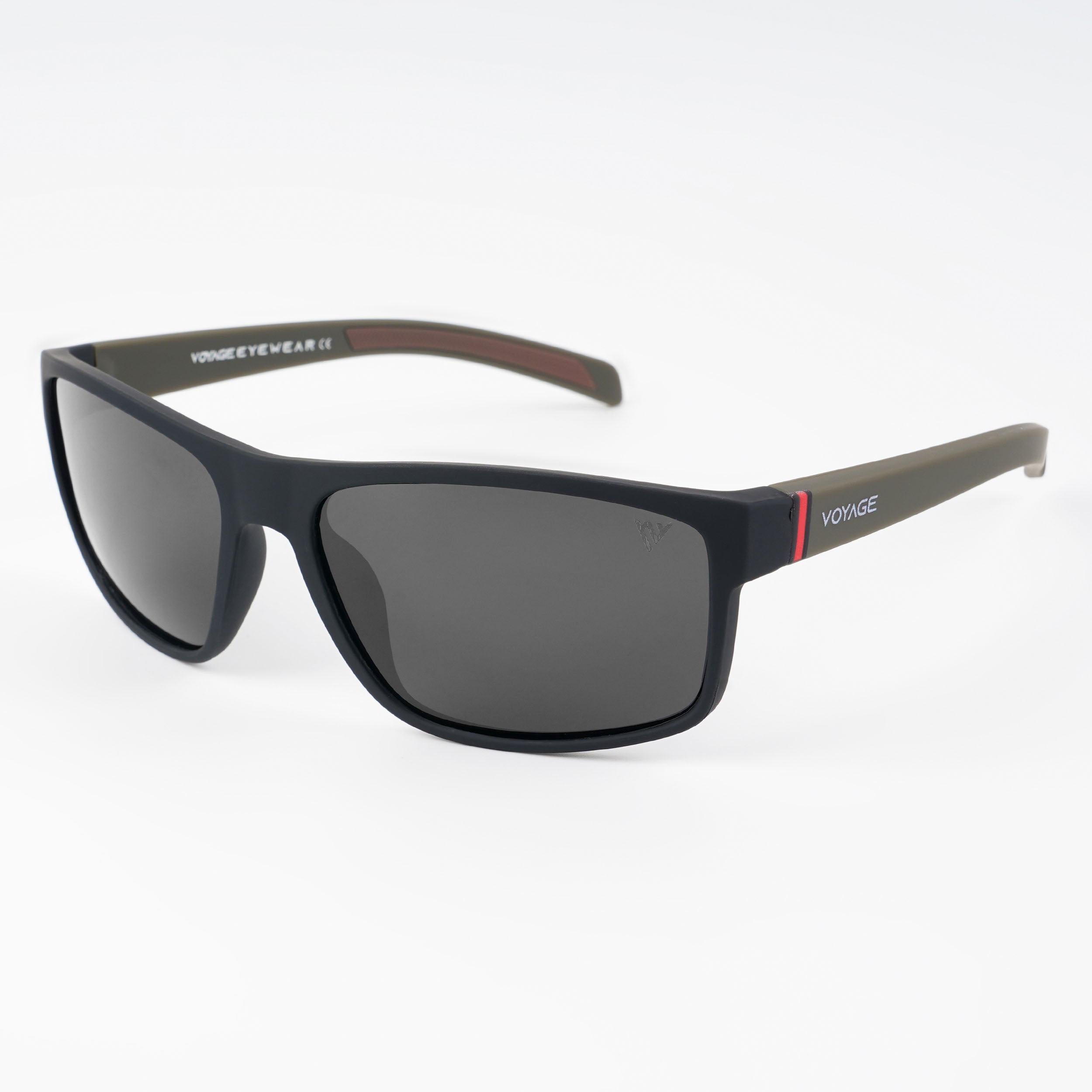 Voyage Exclusive Wayfarer Polarized Sunglasses for Men & Women (Black Lens | Matt Black Frame - PMG5252)