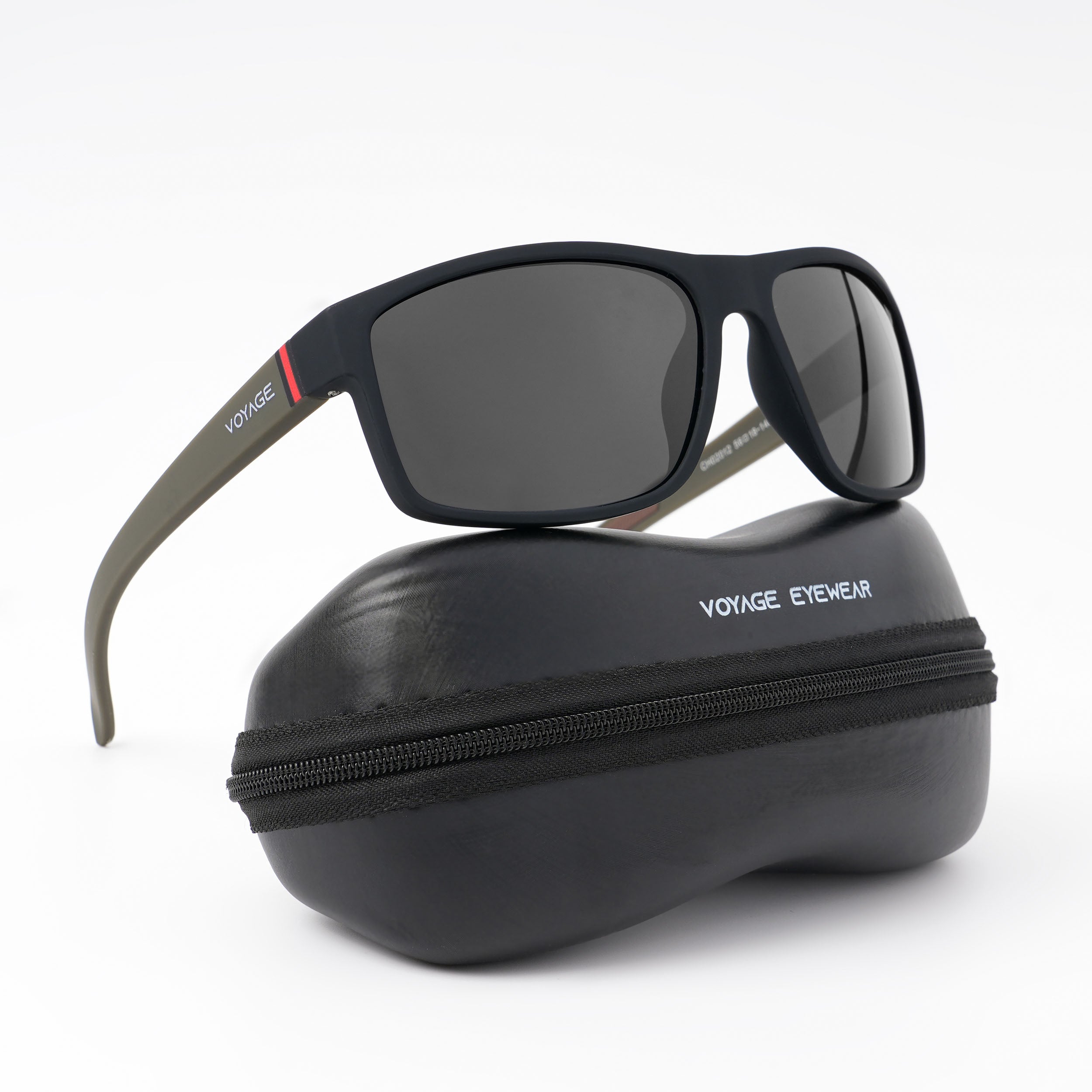 Voyage Exclusive Wayfarer Polarized Sunglasses for Men & Women (Black Lens | Matt Black Frame - PMG5252)
