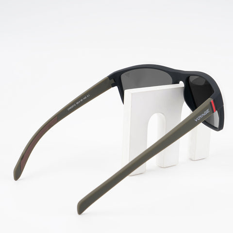 Dunk Matte Black Wayfarer Polarized Sunglasses | Black Lens - PMG5252