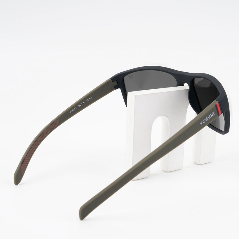 Dunk Matte Black Wayfarer Polarized Sunglasses | Black Lens - PMG5252