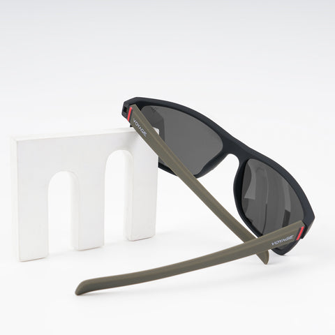 Dunk Matte Black Wayfarer Polarized Sunglasses | Black Lens - PMG5252