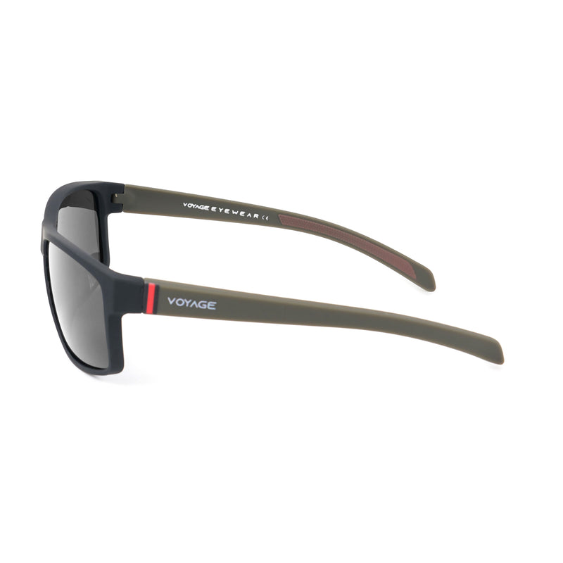 Dunk Matte Black Wayfarer Polarized Sunglasses | Black Lens - PMG5252