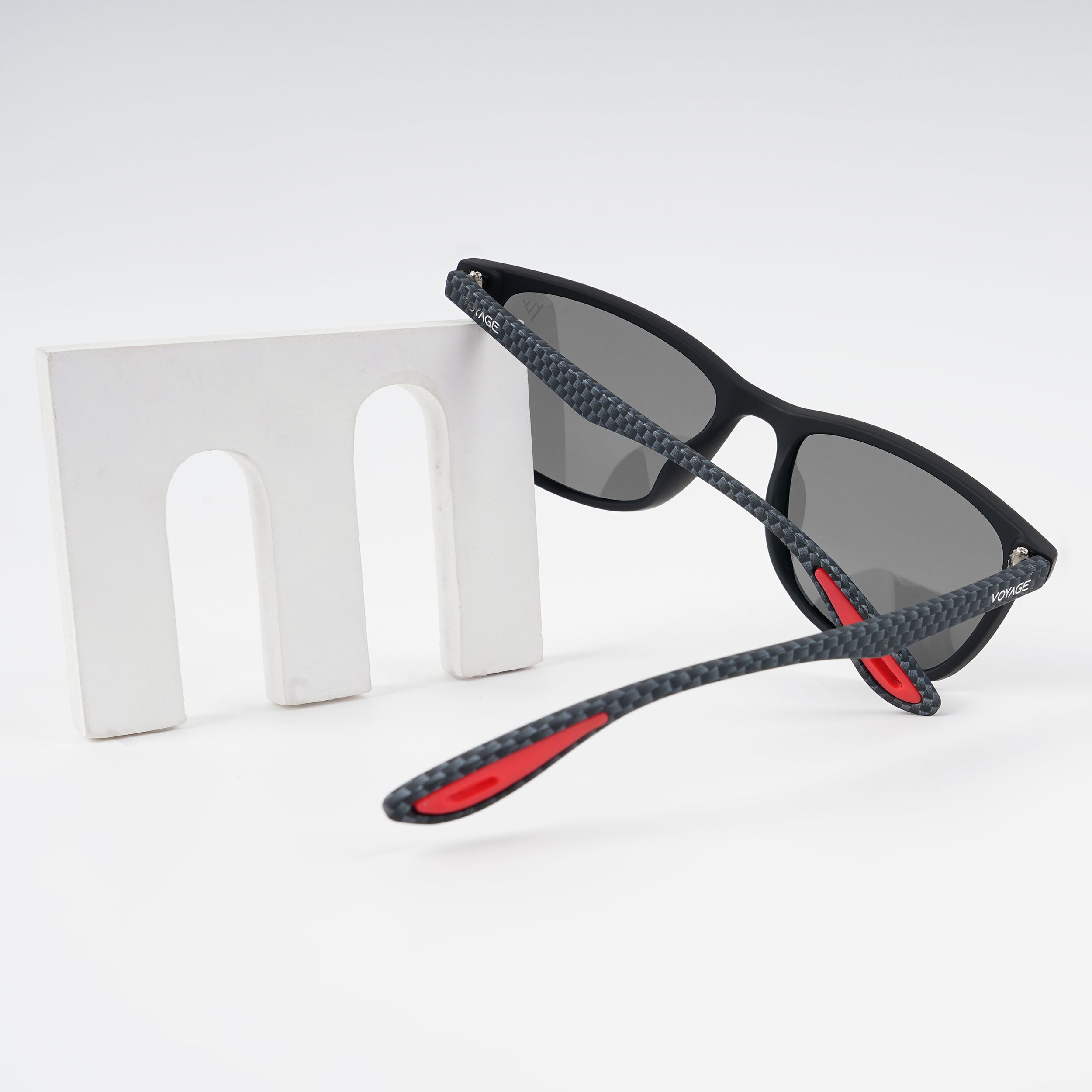 Voyage Exclusive Wayfarer Polarized Sunglasses for Men & Women (Black Lens | Matt Black Frame - PMG5255)