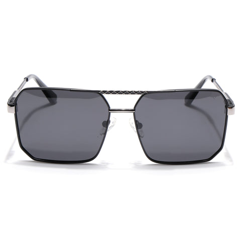 Wayfarer Polarized Sunglasses (Black Lens | Black & Grey Frame - PMG5300)