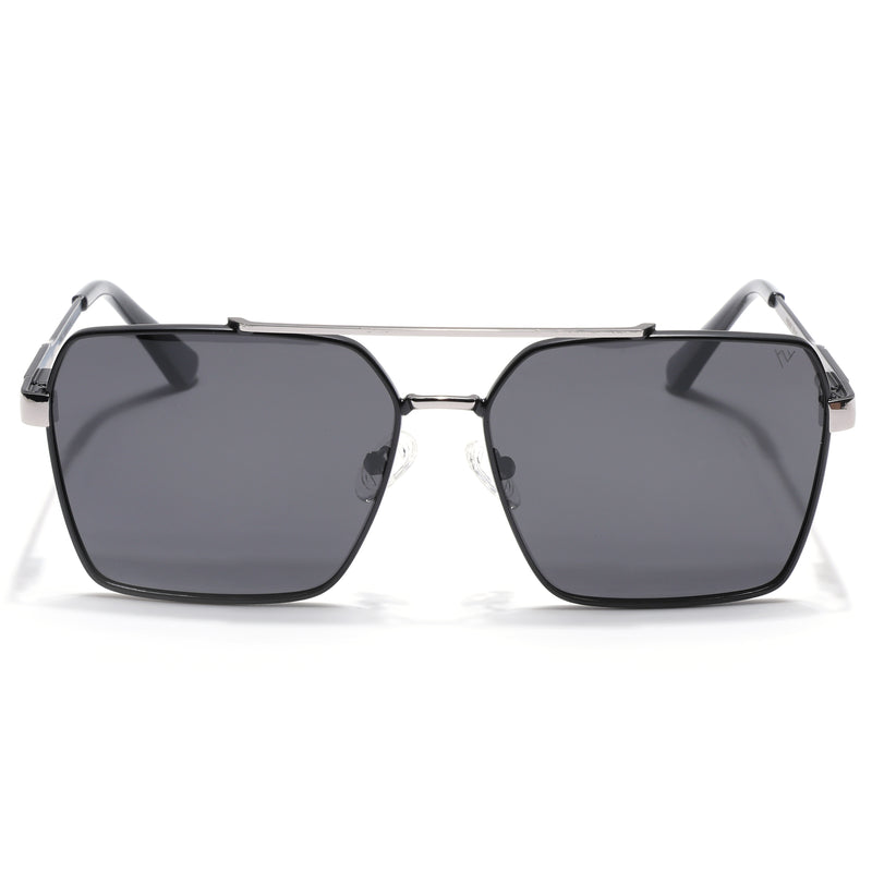 Wayfarer Polarized Sunglasses (Black Lens | Black & Grey Frame - PMG5303)