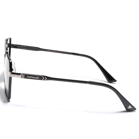 Wayfarer Polarized Sunglasses (Black Lens | Black & Grey Frame - PMG5303)