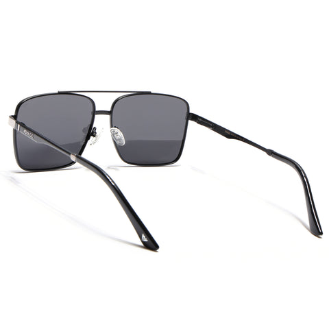 Wayfarer Polarized Sunglasses (Black Lens | Black & Grey Frame - PMG5306)