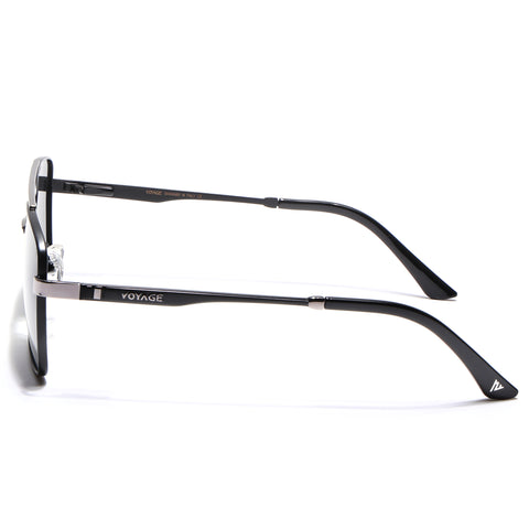 Wayfarer Polarized Sunglasses (Black Lens | Black & Grey Frame - PMG5306)