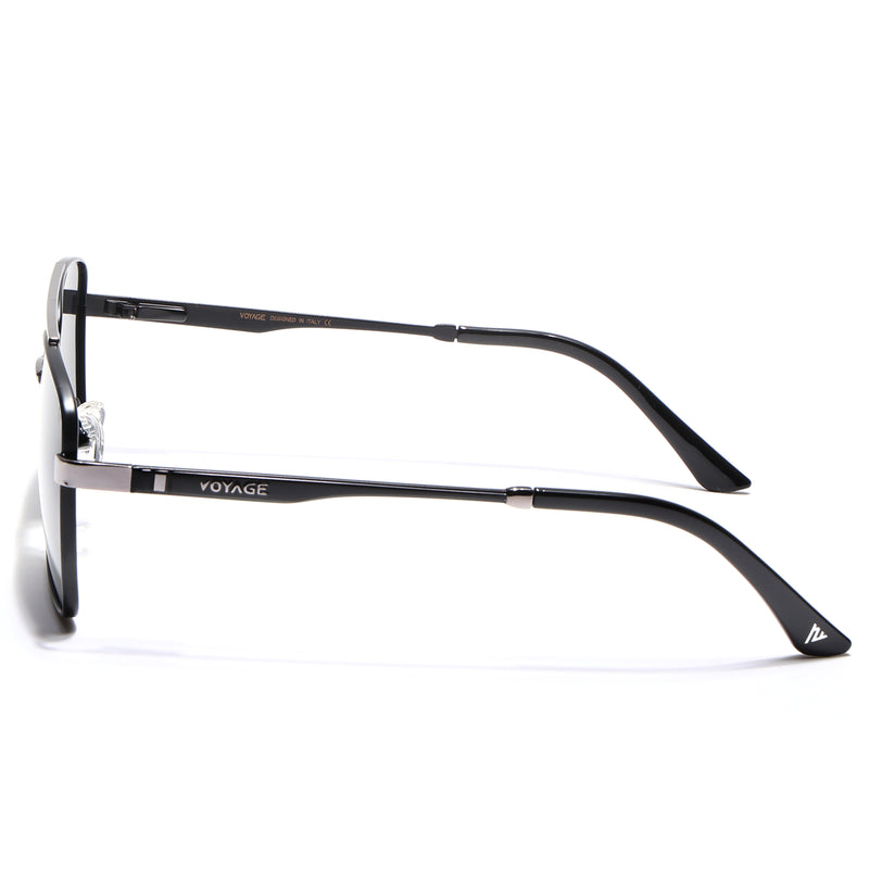 Wayfarer Polarized Sunglasses (Black Lens | Black & Grey Frame - PMG5306)