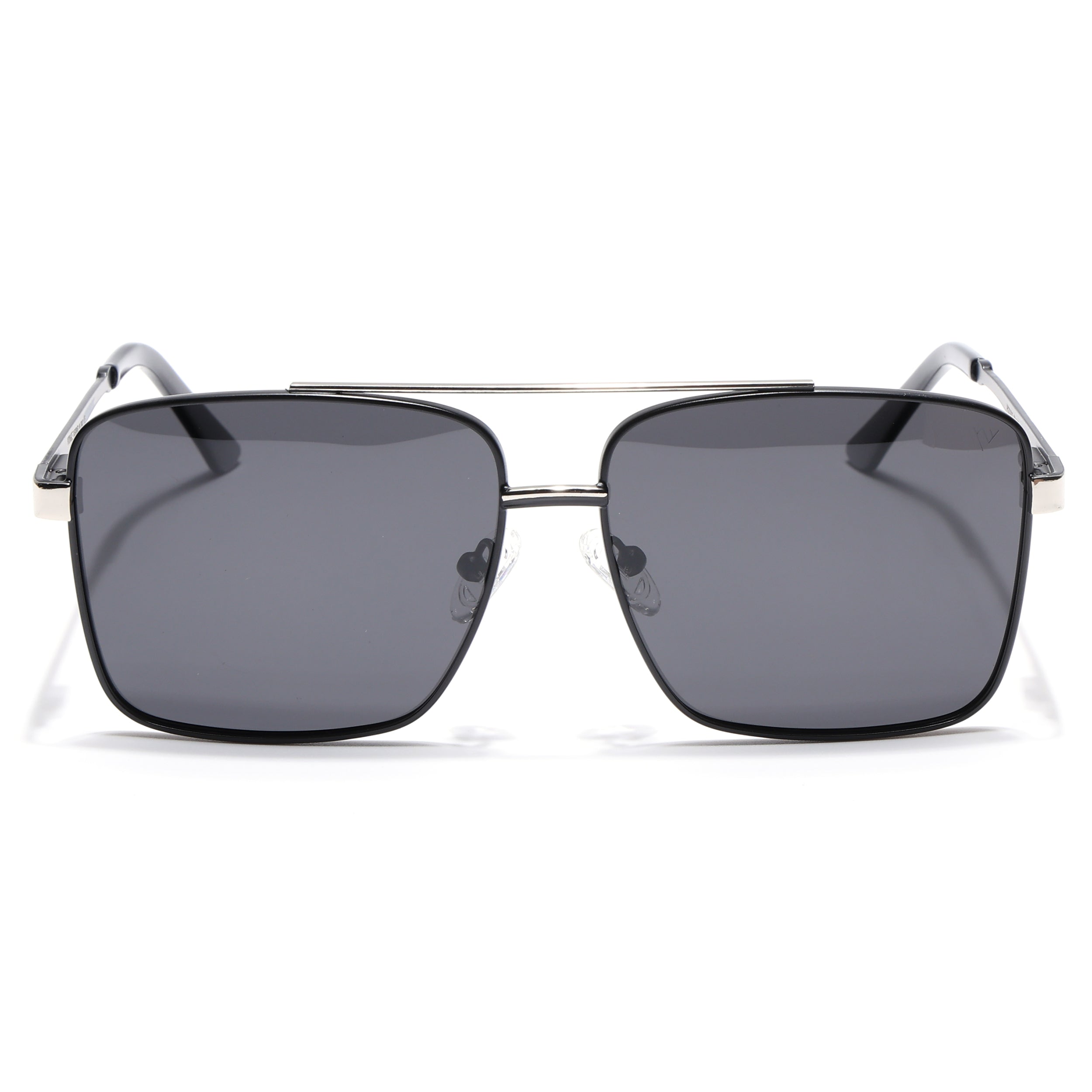 Wayfarer Polarized Sunglasses (Black Lens | Black & Silver Frame - PMG5307)