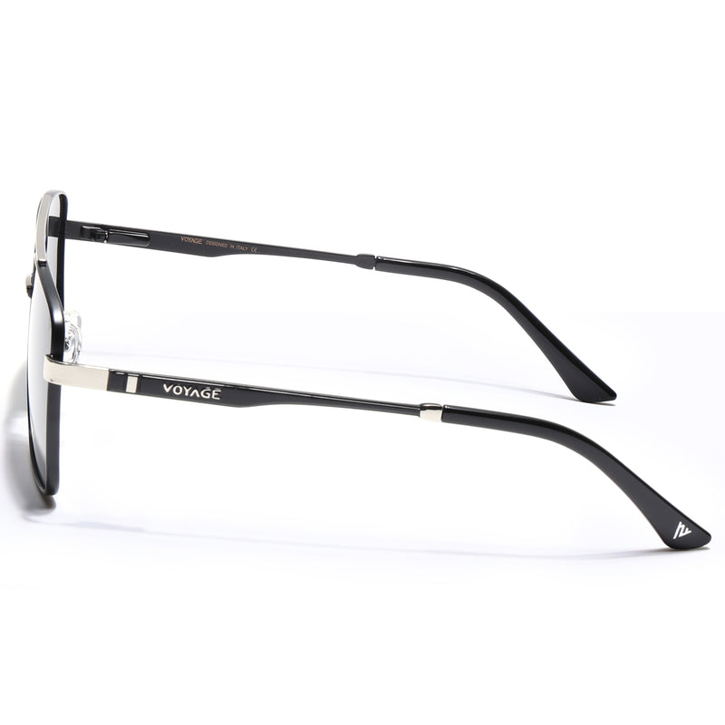 Wayfarer Polarized Sunglasses (Black Lens | Black & Silver Frame - PMG5307)