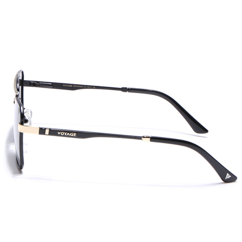 Wayfarer Polarized Sunglasses (Black Lens | Black & Golden Frame - PMG5308)