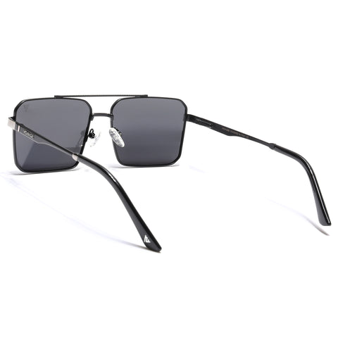 Wayfarer Polarized Sunglasses (Black Lens | Black & Grey Frame - PMG5309)