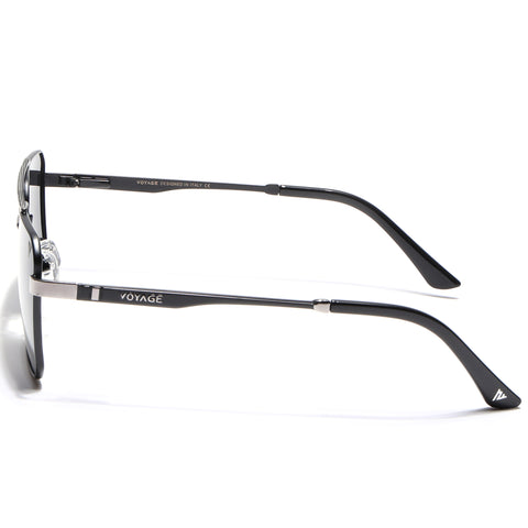 Wayfarer Polarized Sunglasses (Black Lens | Black & Grey Frame - PMG5309)