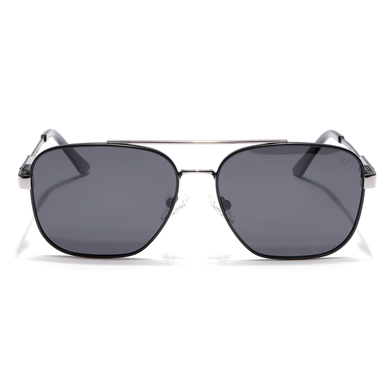 Wayfarer Polarized Sunglasses (Black Lens | Black & Grey Frame - PMG5315)