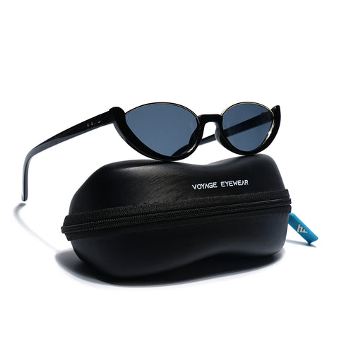 Mabel | Black Cateye Sunglasses  | Grey Lens - MG7754