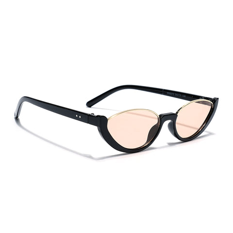 Mabel | Black Cateye Sunglasses | Light Brown Lens - MG7755