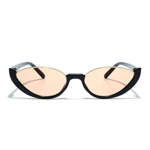Mabel | Black Cateye Sunglasses | Light Brown Lens - MG7755