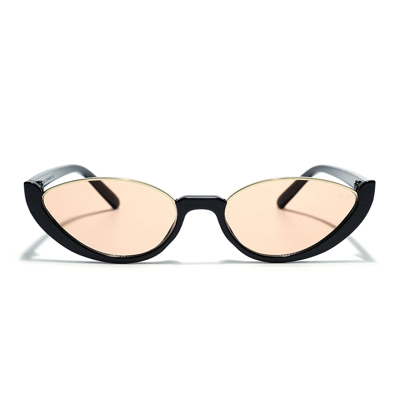Mabel | Black Cateye Sunglasses | Light Brown Lens - MG7755