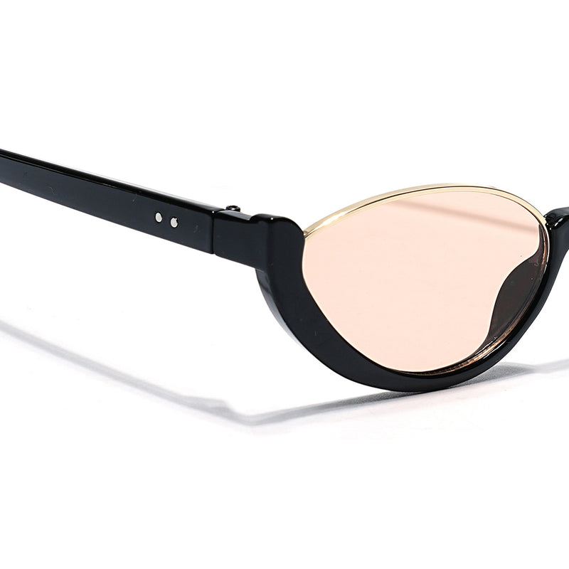 Mabel | Black Cateye Sunglasses | Light Brown Lens - MG7755