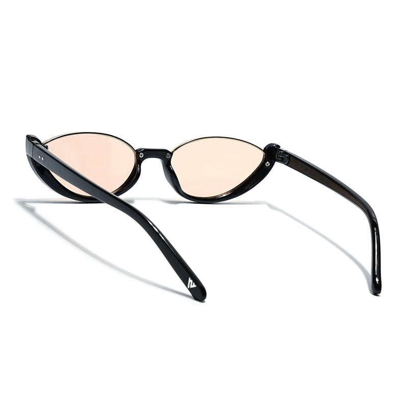 Mabel | Black Cateye Sunglasses | Light Brown Lens - MG7755