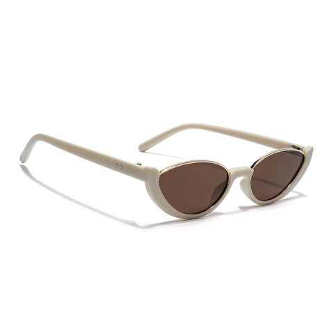 Mabel | Cream Cateye Sunglasses | Brown Lens - MG7756