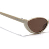 Mabel | Cream Cateye Sunglasses | Brown Lens - MG7756