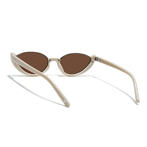 Mabel | Cream Cateye Sunglasses | Brown Lens - MG7756