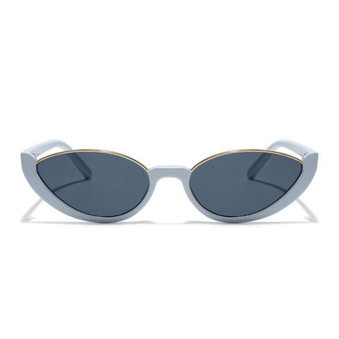 Mabel | White Cateye Sunglasses  | Black Lens - MG7757