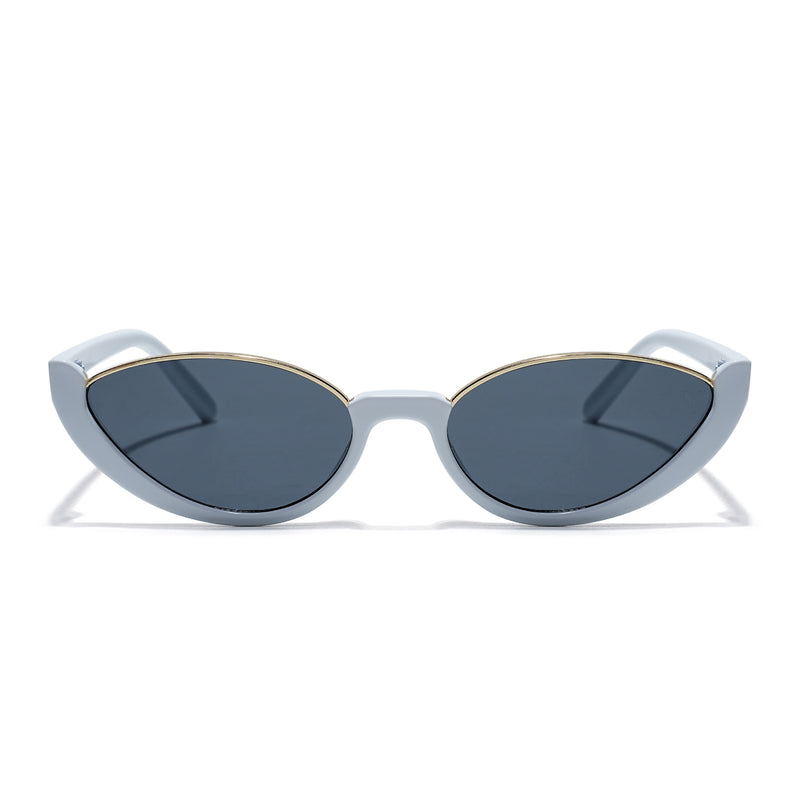 Mabel | White Cateye Sunglasses  | Black Lens - MG7757