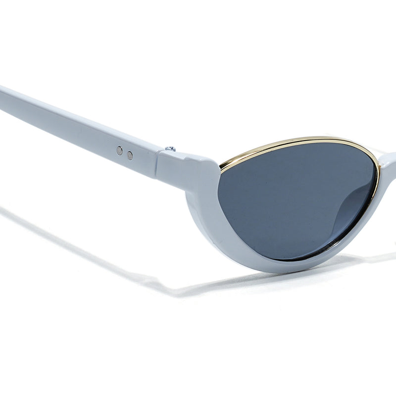 Mabel | White Cateye Sunglasses  | Black Lens - MG7757