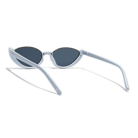 Mabel | White Cateye Sunglasses  | Black Lens - MG7757