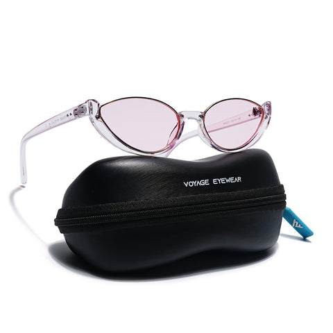 Mabel | Transparent Pink Cateye Sunglasses |  Pink Lens - MG7758