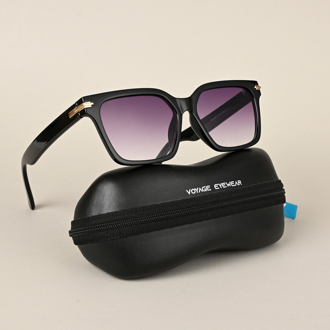 Voyage Purple & Clear Wayfarer Sunglasses for Women (W9017MG4252)