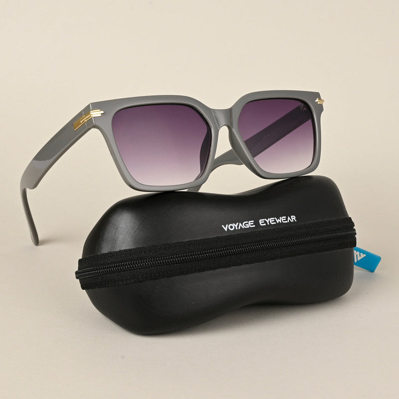 Purple & Clear Wayfarer Sunglasses (W9017MG4254)