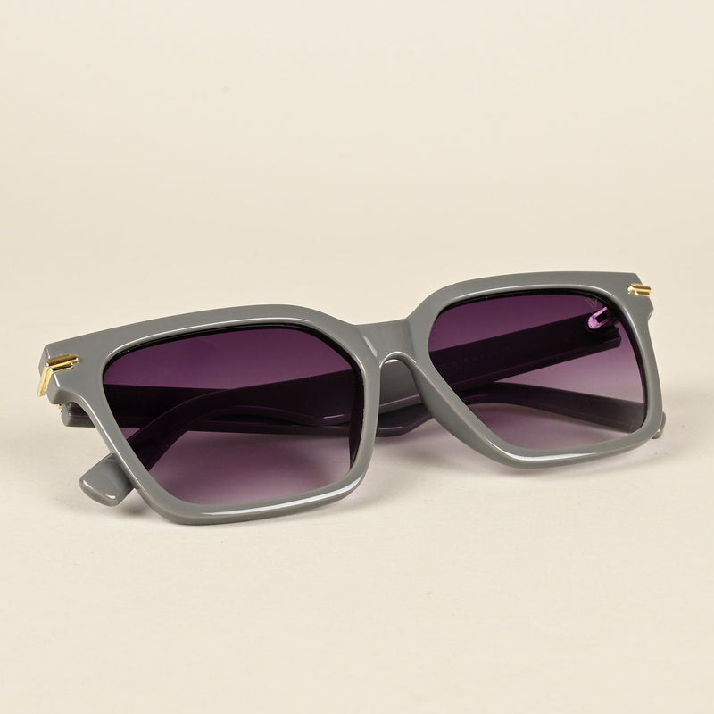 Purple & Clear Wayfarer Sunglasses (W9017MG4254)
