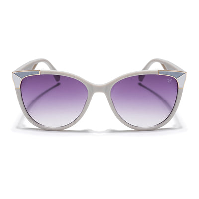 Starlet | Purple & Clear Cateye Sunglasses (W9056MG4227)