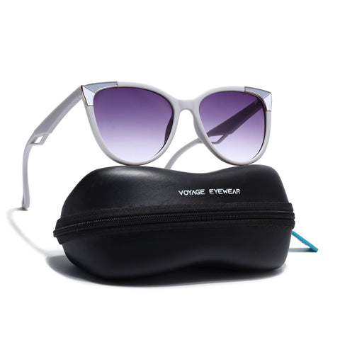 Starlet | Purple & Clear Cateye Sunglasses (W9056MG4227)