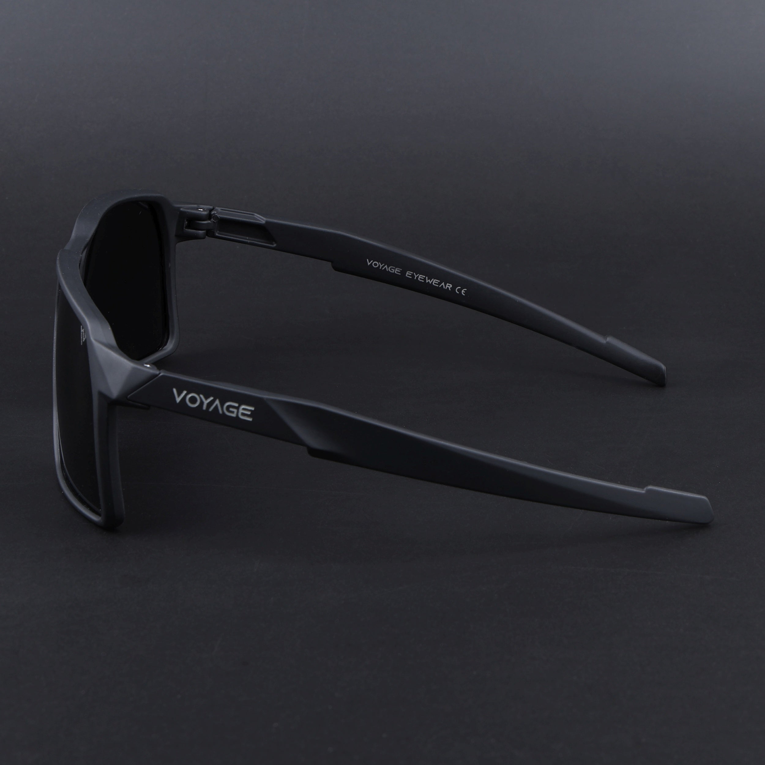 MountX | Matt Black Wrap Around Polarized Sunglasses | Black Lens - PMG6739